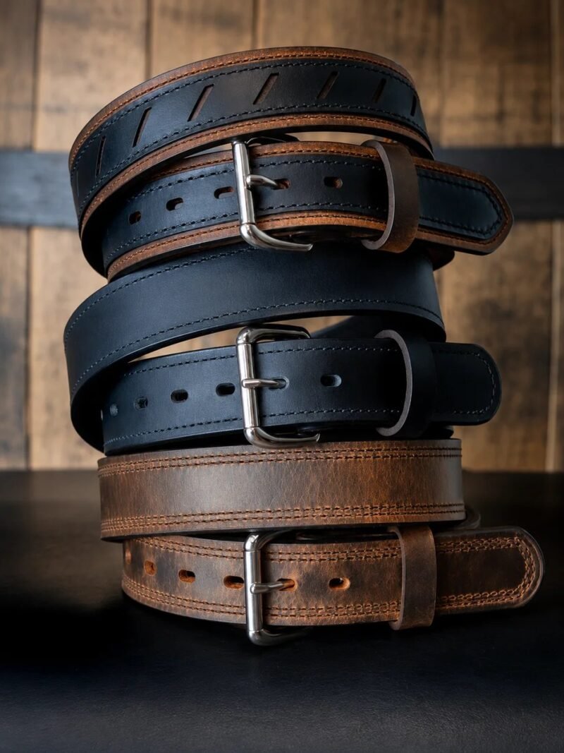 classic leather belt black brown