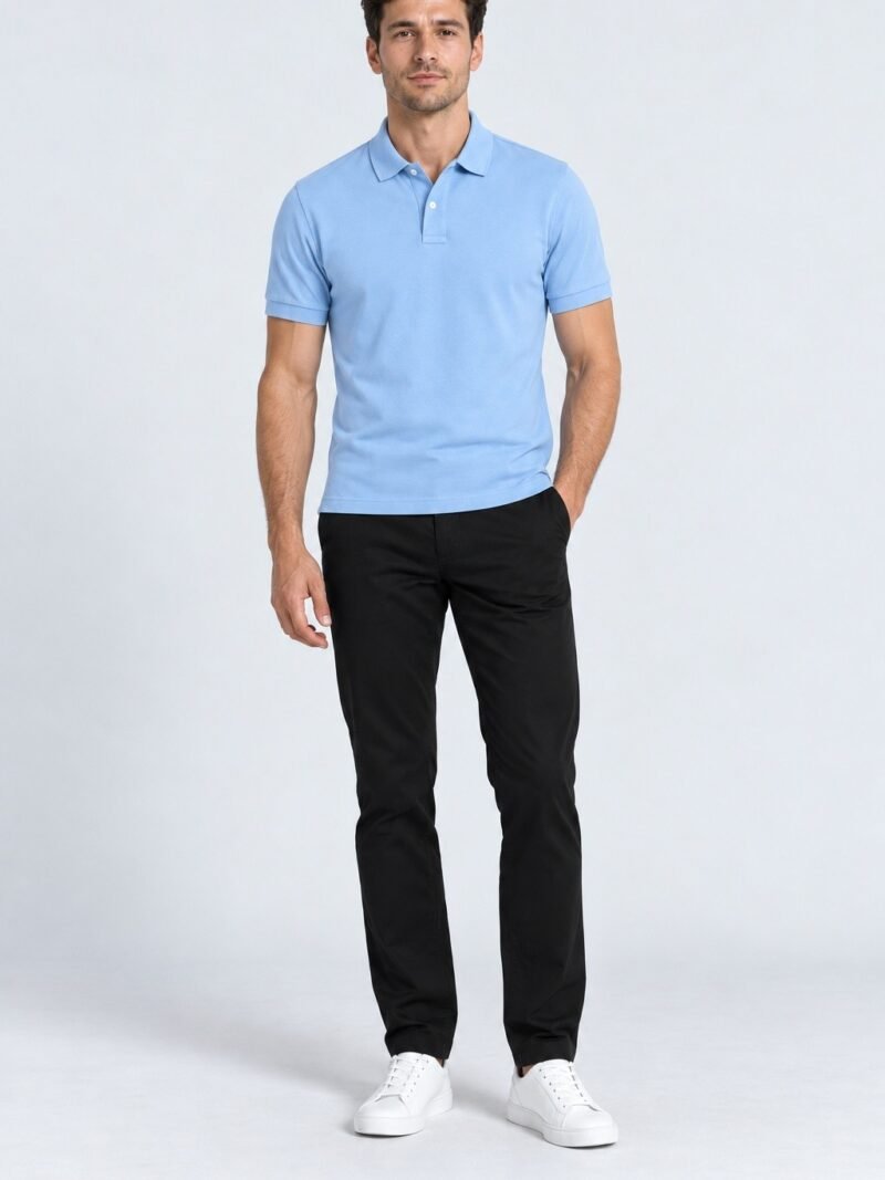 Classic Piqué Polo – Sky Blue