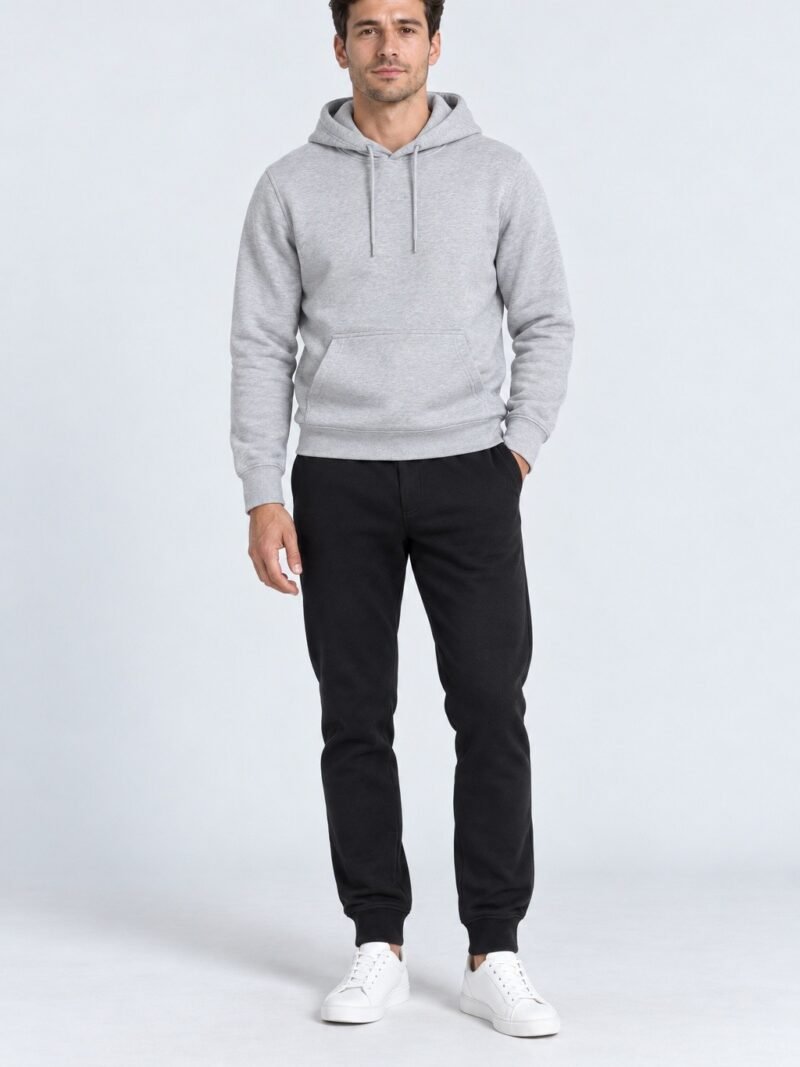 Essential Pullover Hoodie – Grey Marl