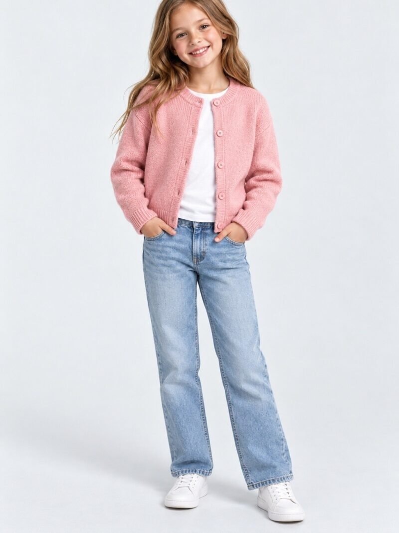 Girls Soft Knit Cardigan – Pink