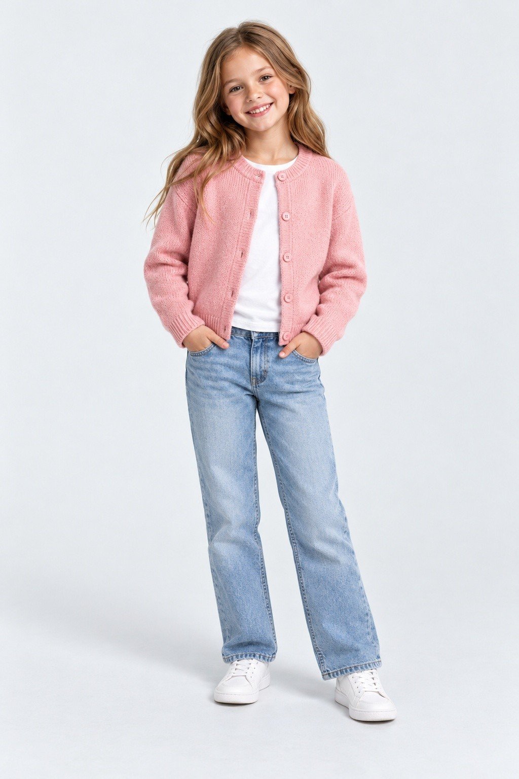 Girls Soft Knit Cardigan – Pink