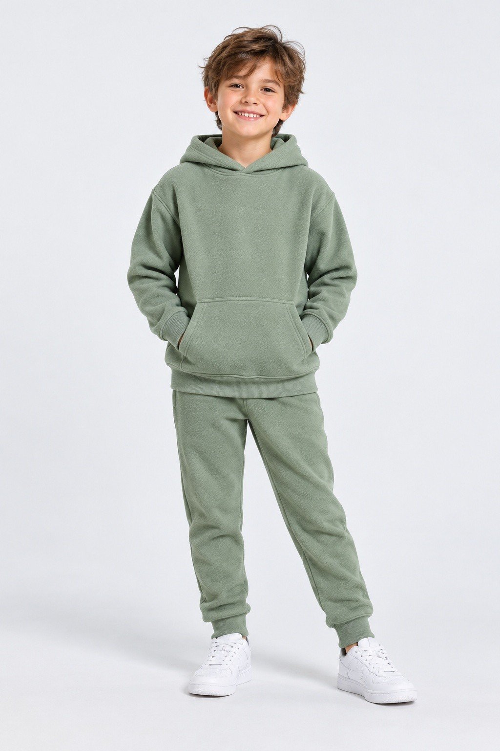 Kids Fleece Lounge Set – Sage