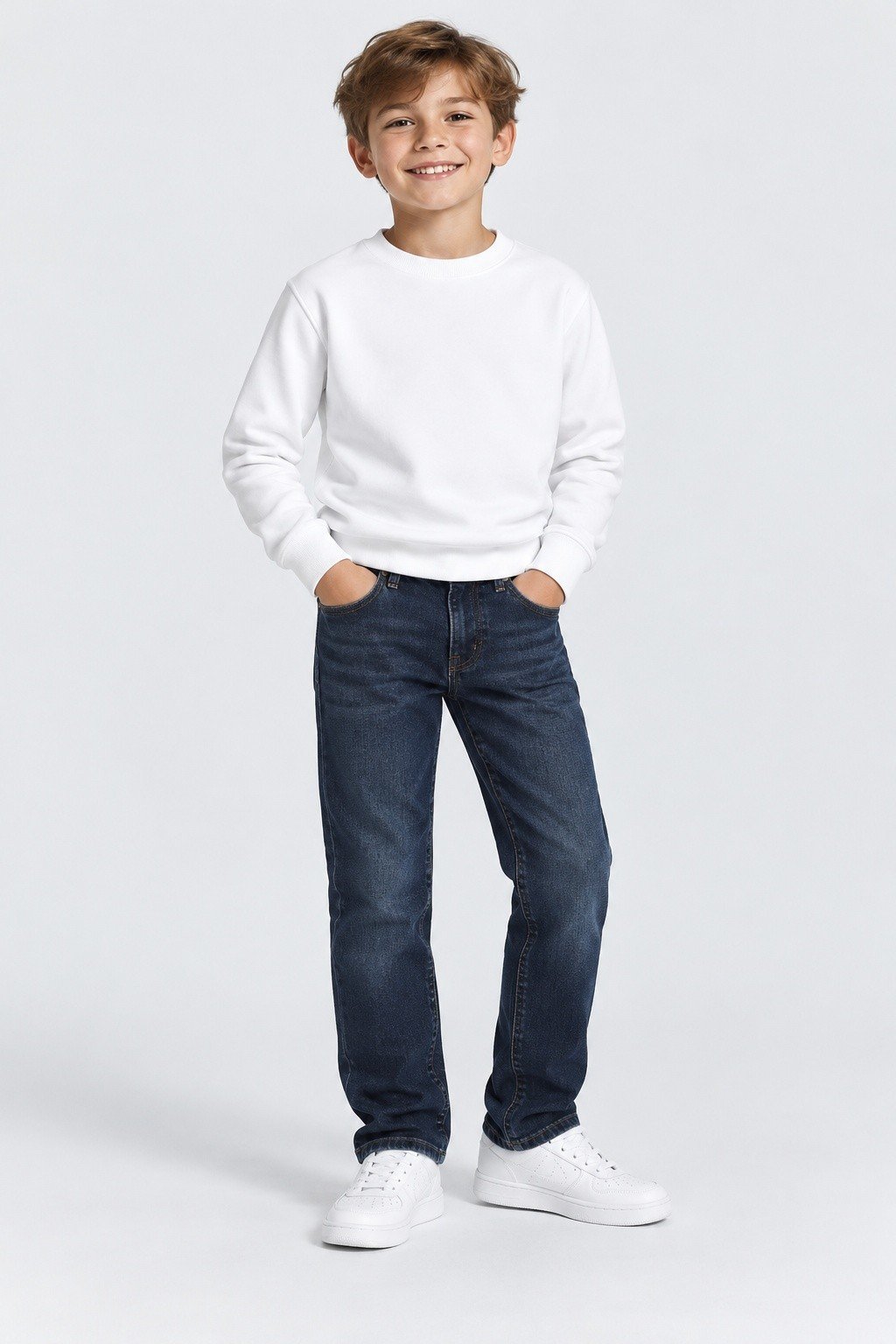 Kids Straight Jeans – Dark Wash