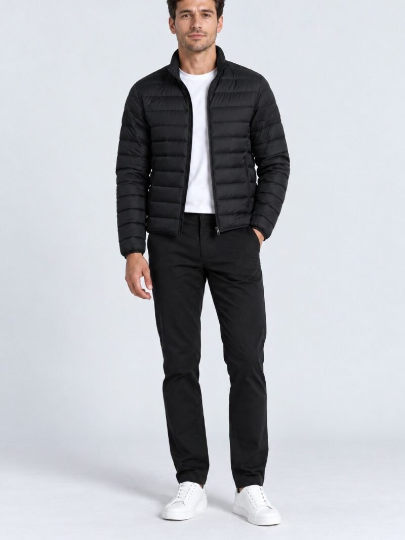 Lightweight Puffer Jacket – Black