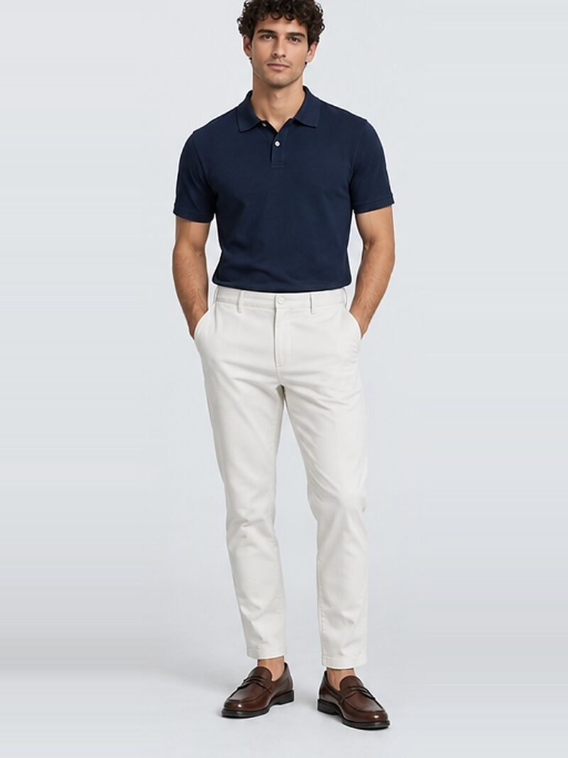Slim Stretch Chinos – Off White